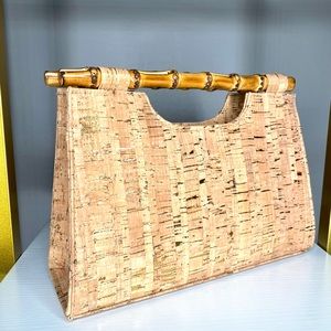 NWOT Bamboo & Cork Handbag